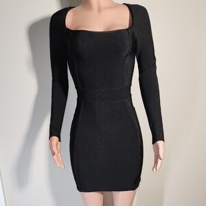 Elegant Black Long Sleeve Dress